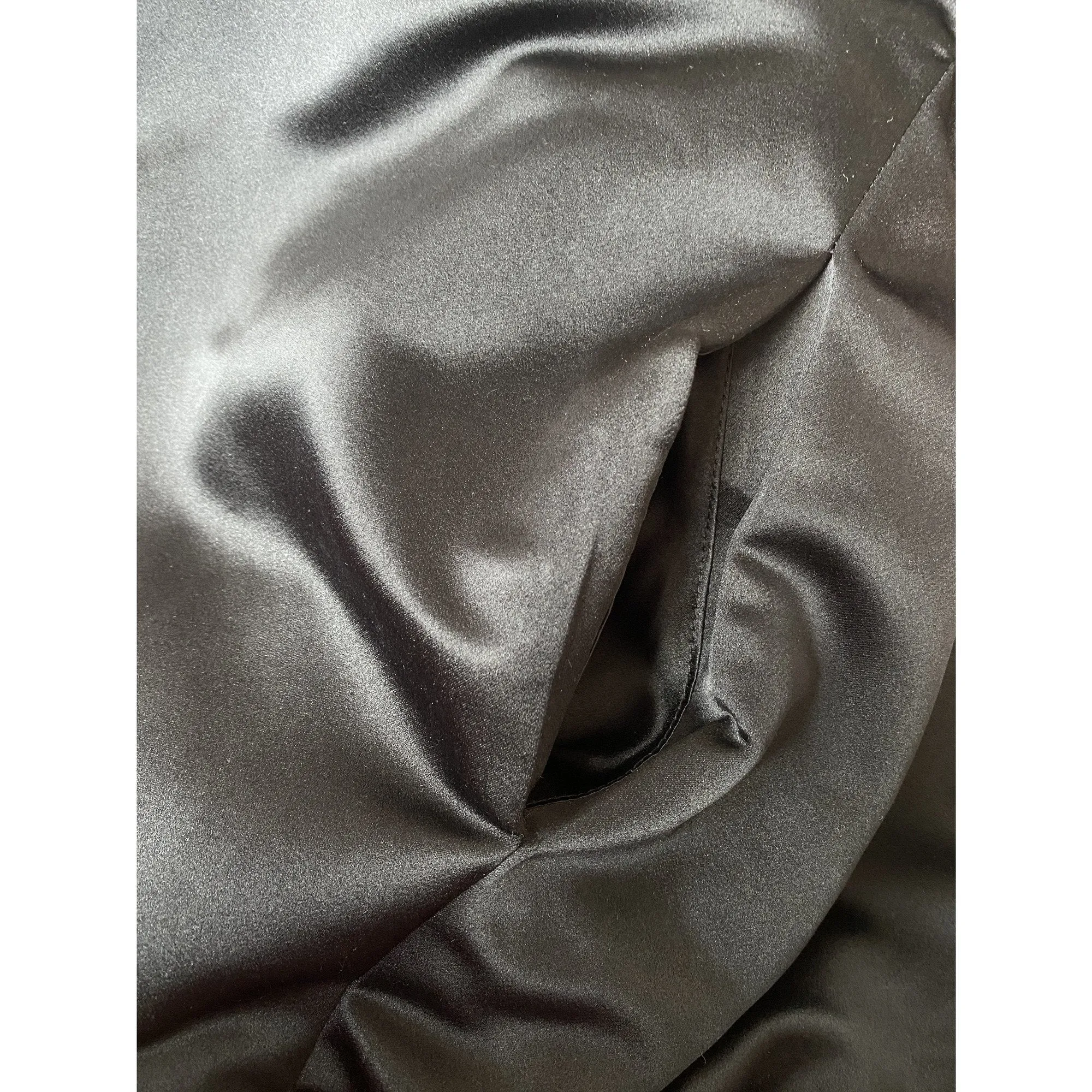 ARCHIVE - 1950s Black Satin Oversized Cocoon Coat