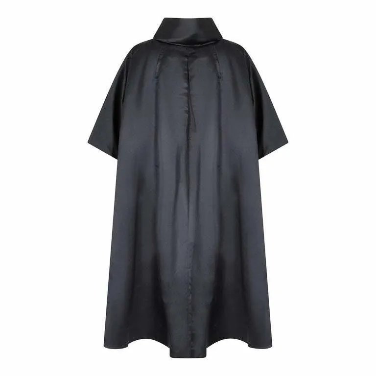 ARCHIVE - 1950s Black Satin Oversized Cocoon Coat