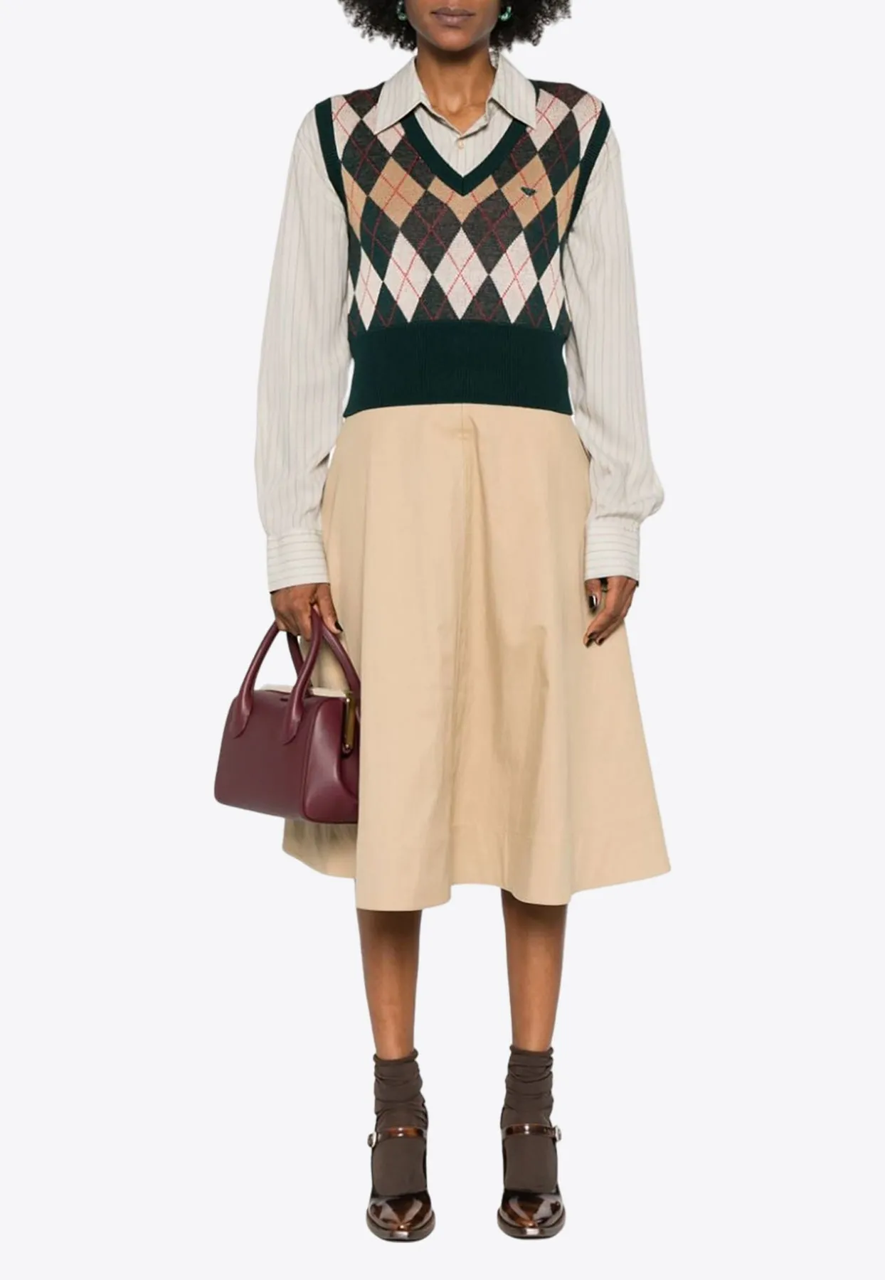 Argyle Knit Sweater Vest