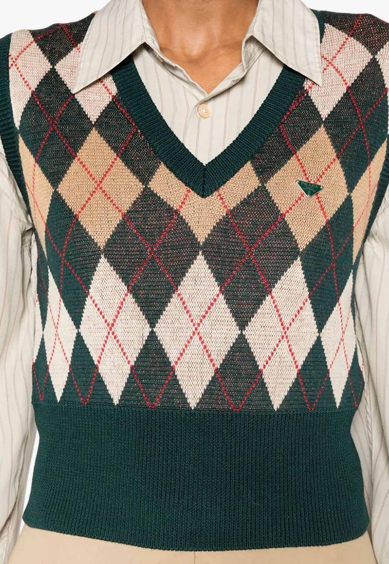 Argyle Knit Sweater Vest