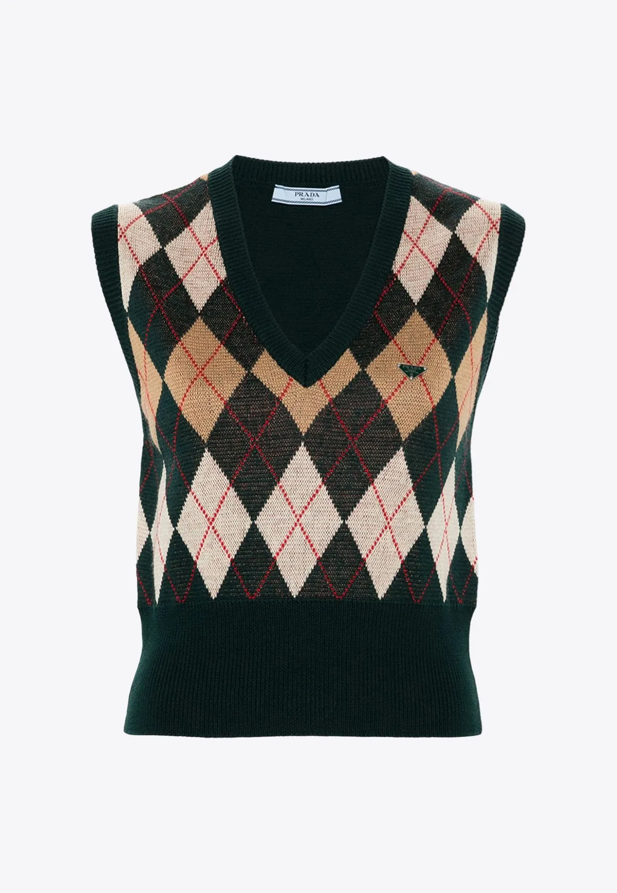 Argyle Knit Sweater Vest