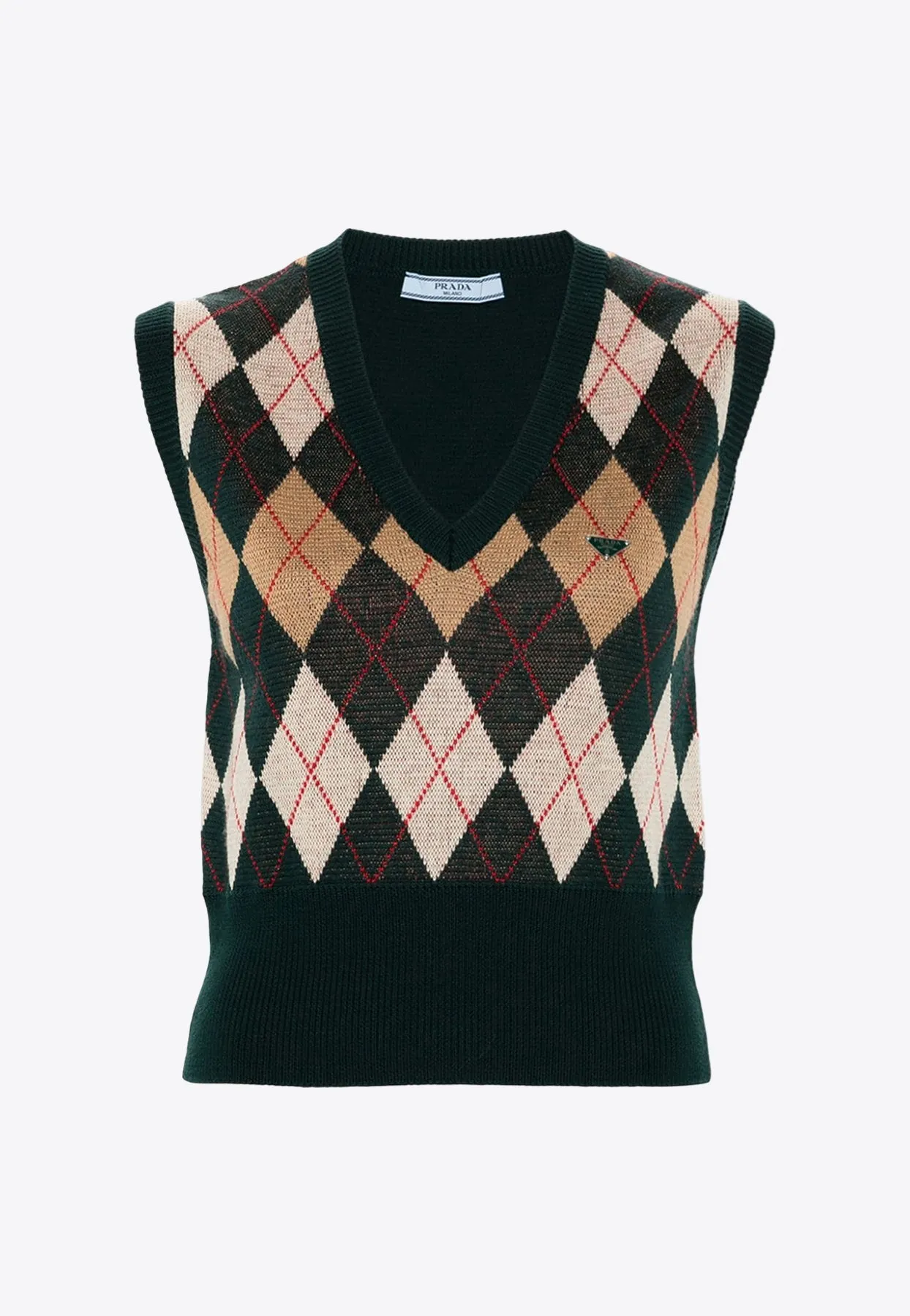 Argyle Knit Sweater Vest