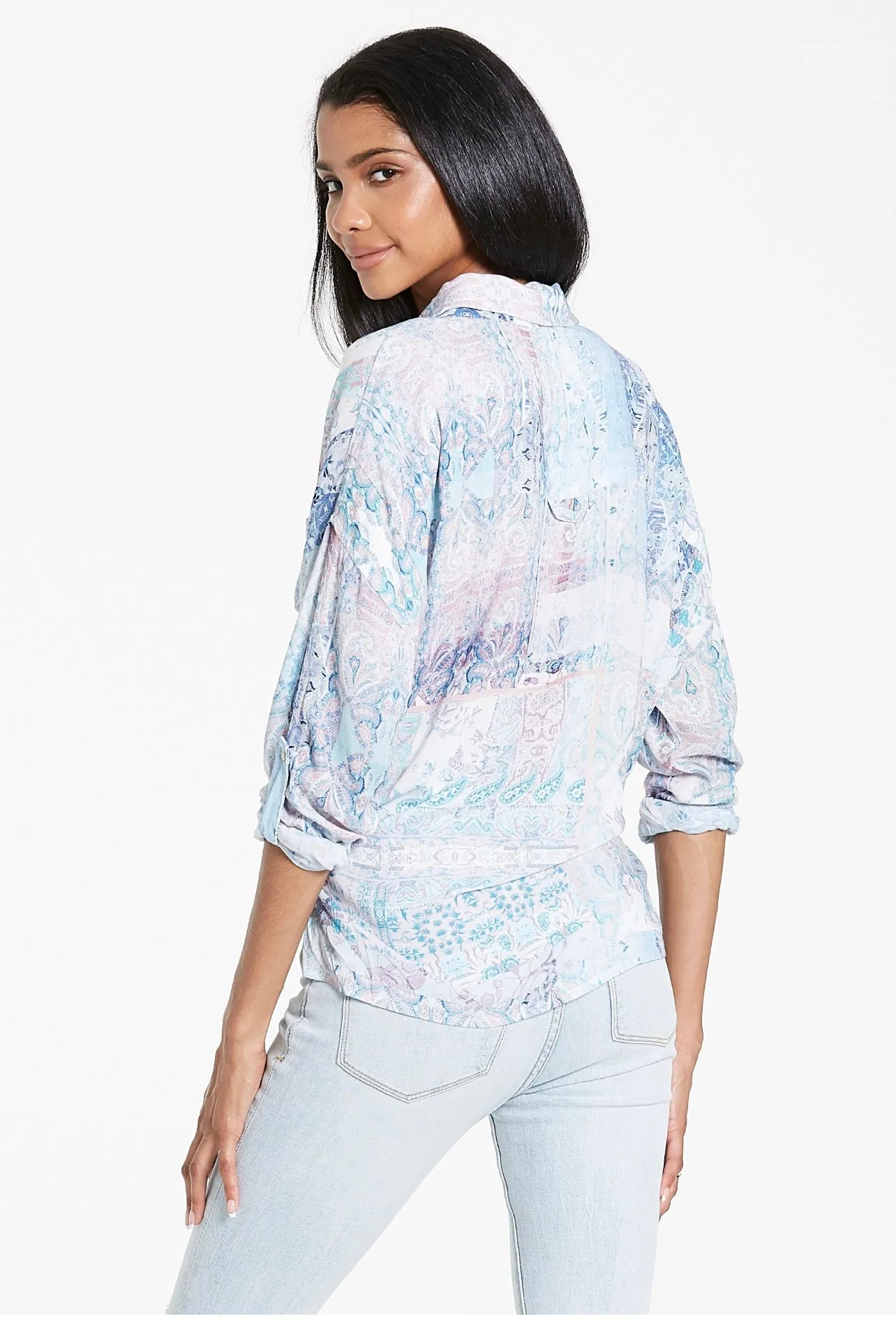 ARIANNA BUTTON DOWN PRINTED SHIRT
