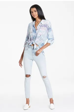 ARIANNA BUTTON DOWN PRINTED SHIRT