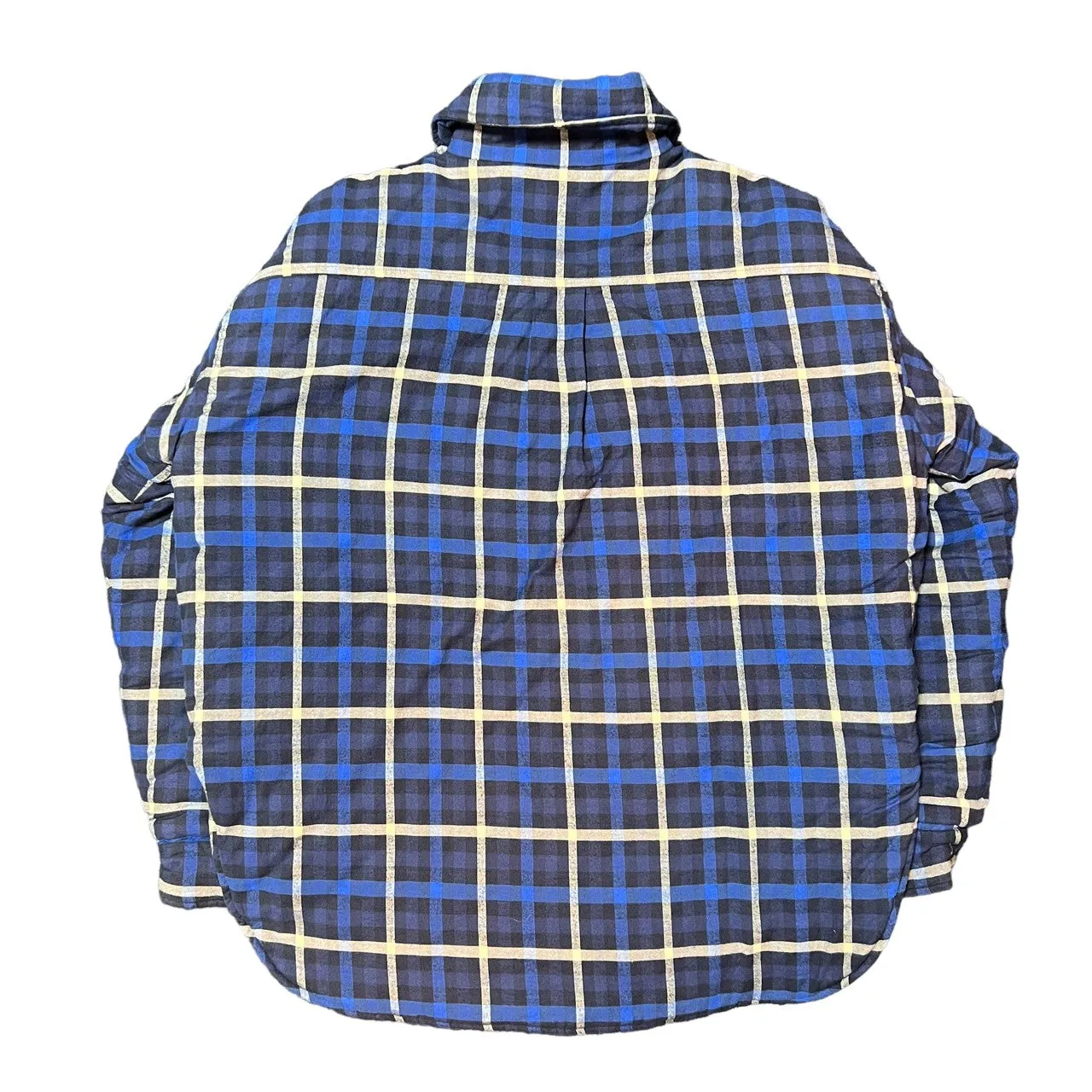 BALENCIAGA 2017AW padded oversized flannel shirts jacket