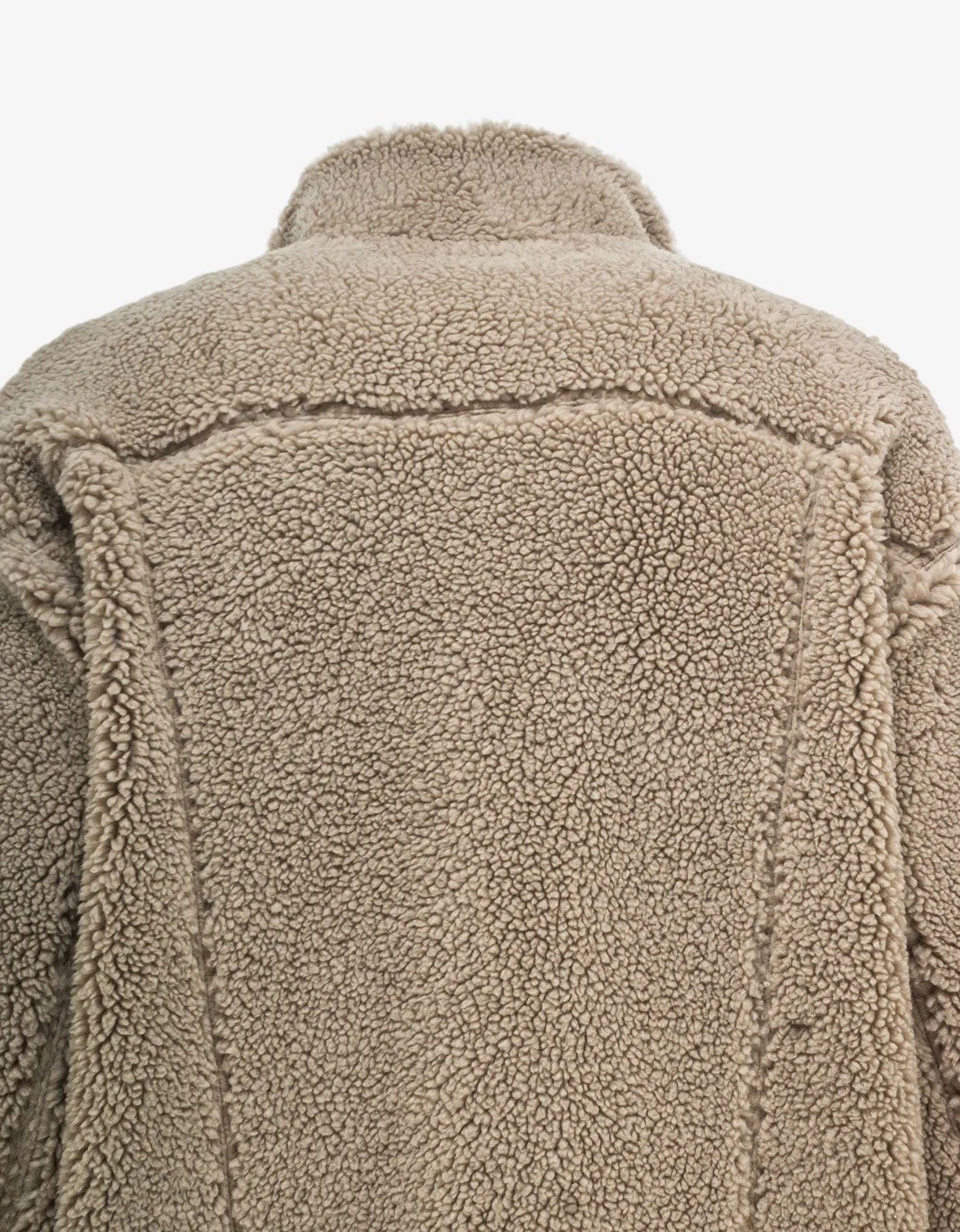 Balenciaga Beige Fleece Oversized Jacket