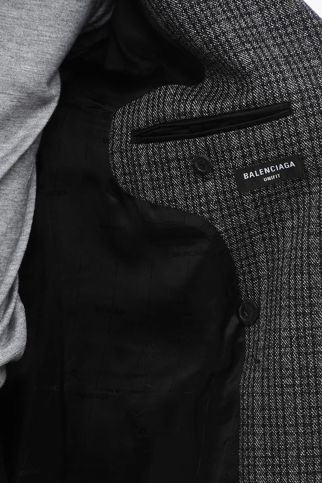 Balenciaga Oversized Double-Breast Coat with Fringed Hem