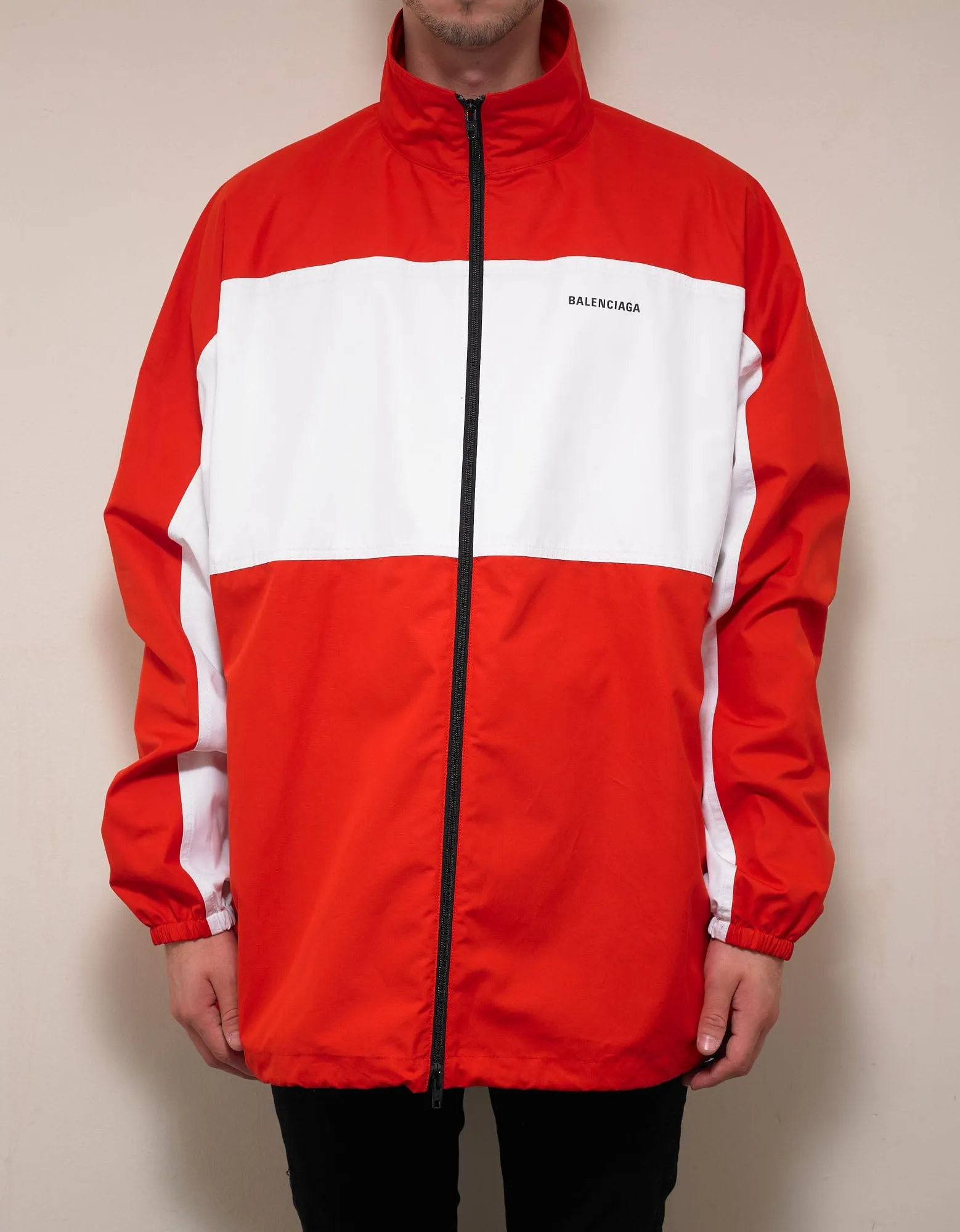Balenciaga Red Zip Up Jacket
