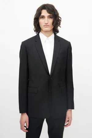 Black Wool Multi-Pocket Blazer