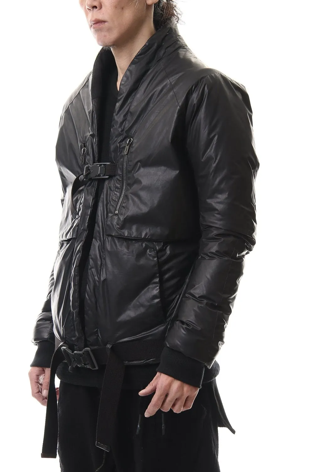 Carbon coating Nylon down Bomber jacket