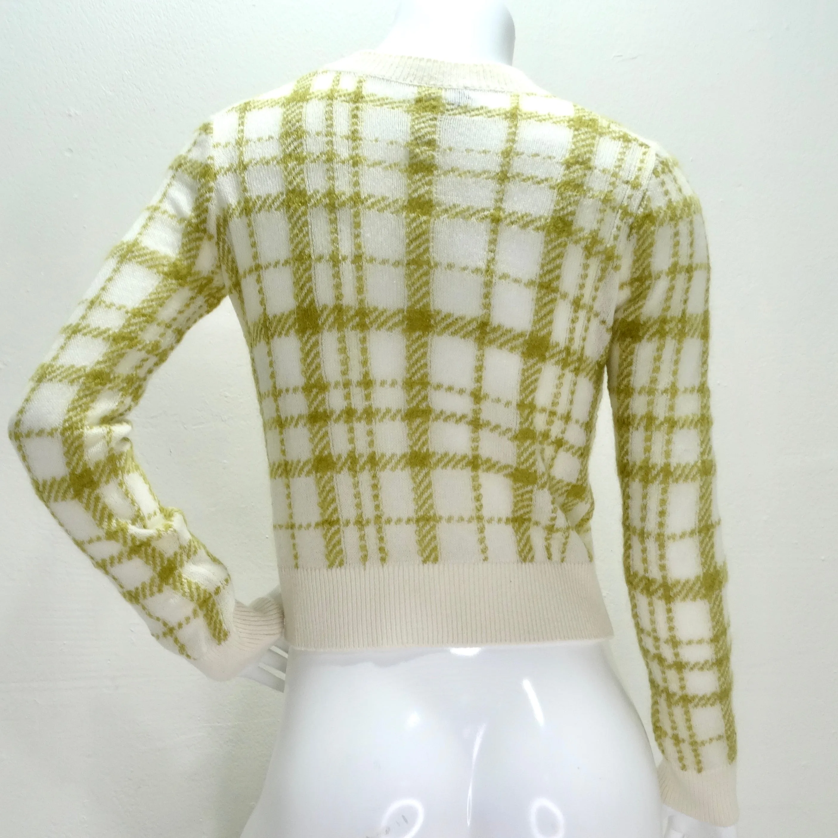 Christian Dior 2021 Plaid Wool Cardigan