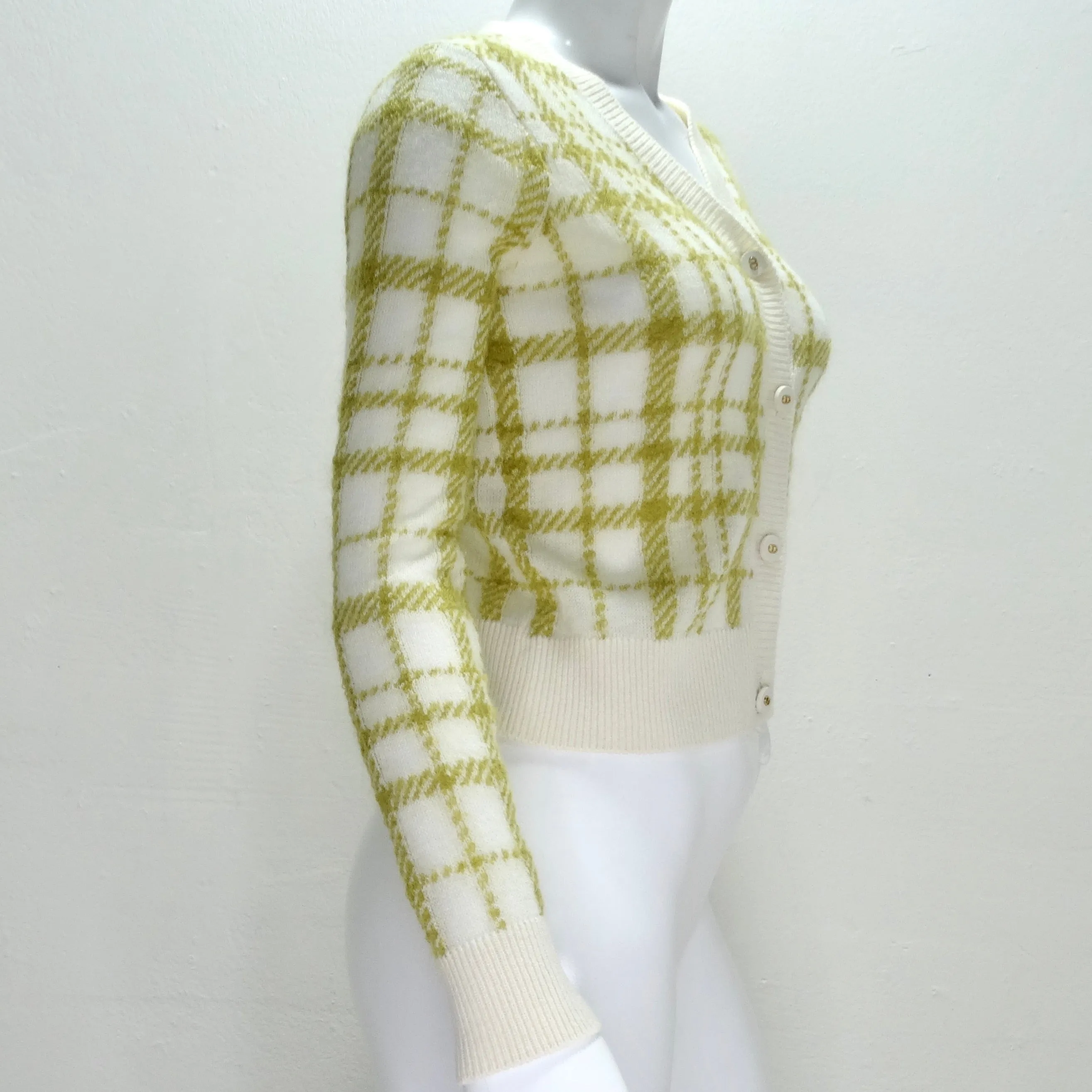 Christian Dior 2021 Plaid Wool Cardigan