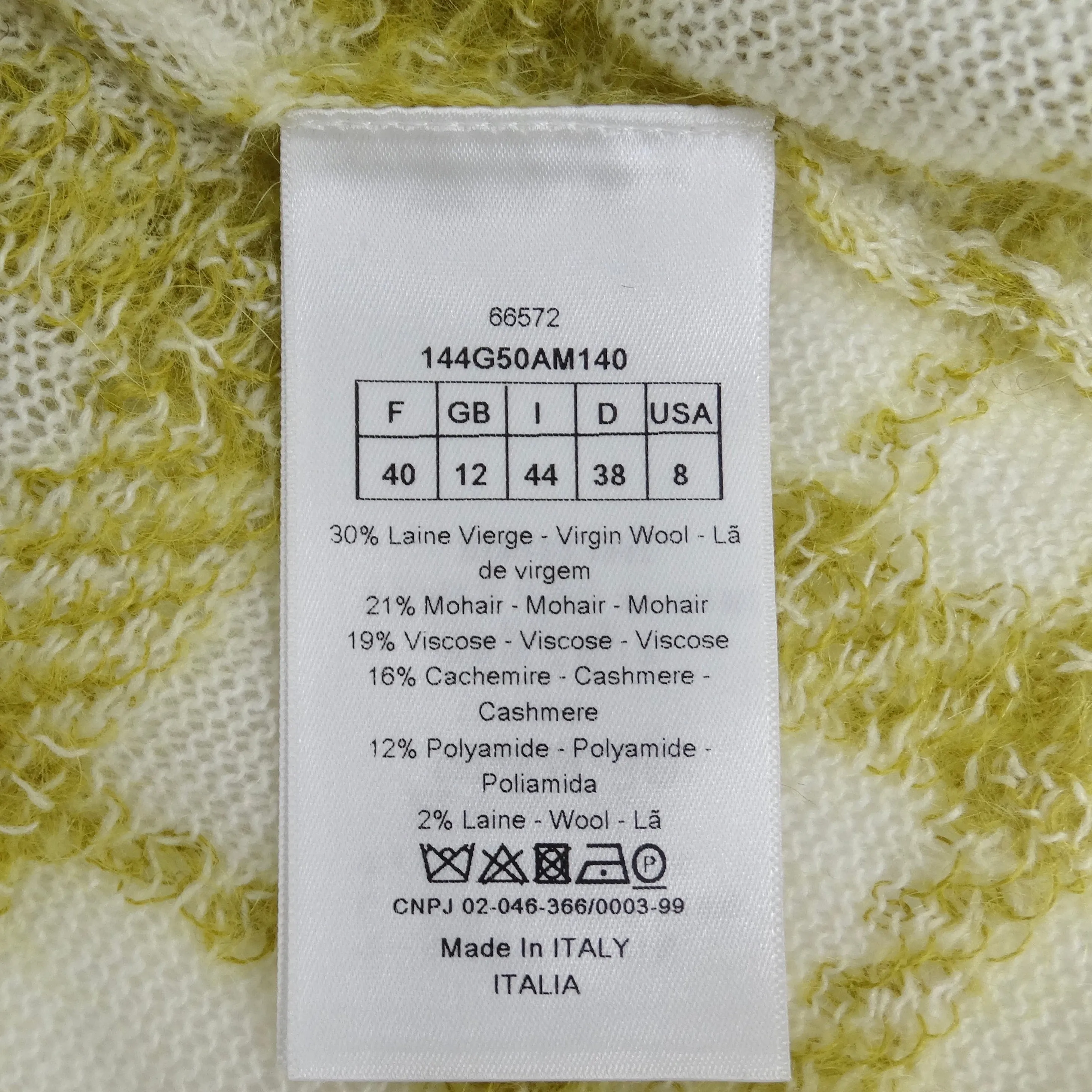 Christian Dior 2021 Plaid Wool Cardigan