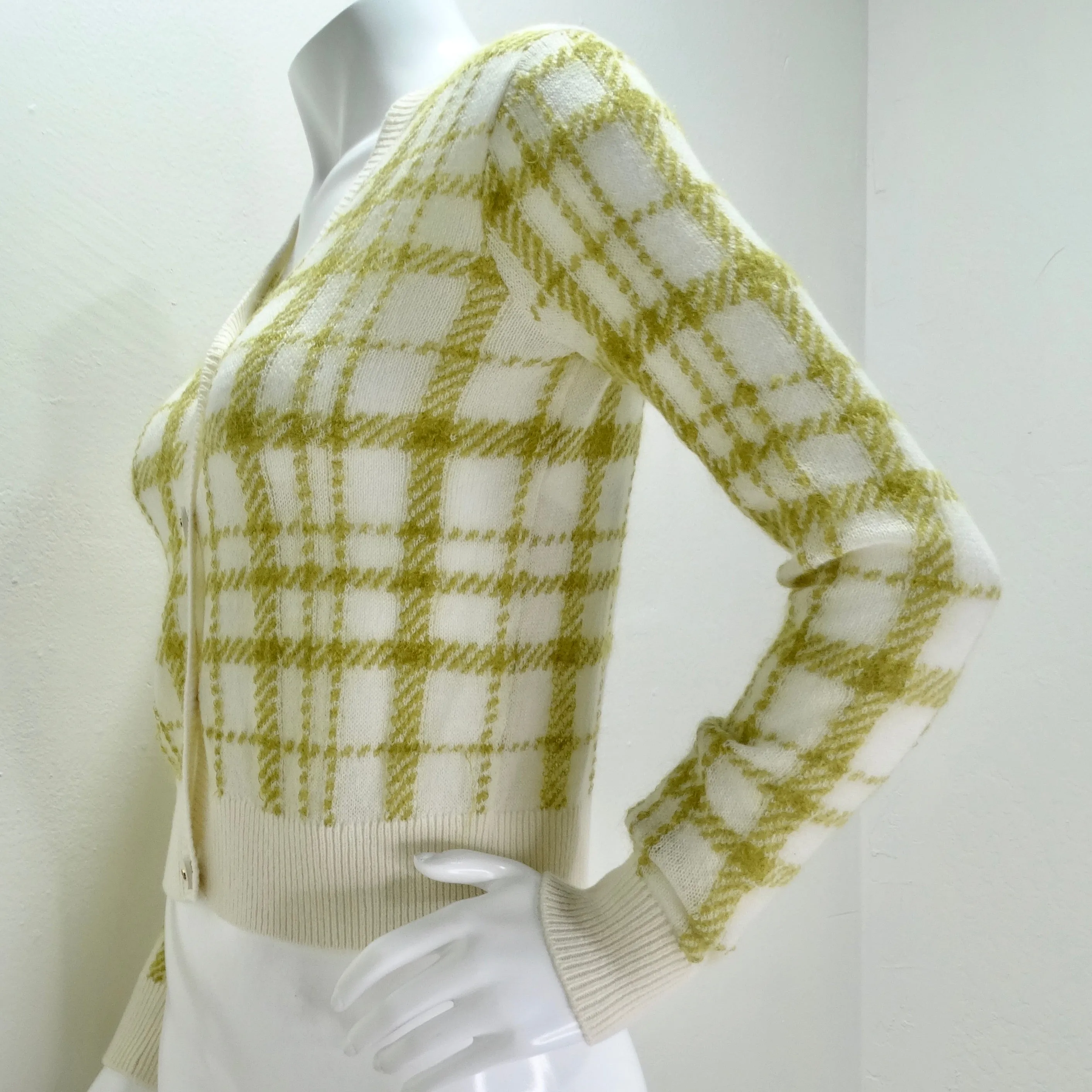 Christian Dior 2021 Plaid Wool Cardigan
