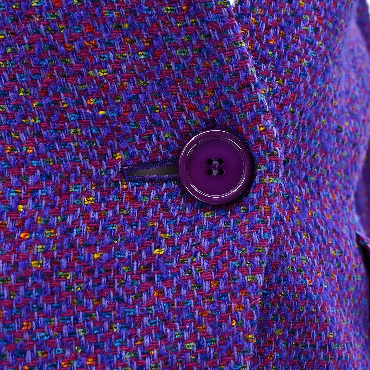 Christian Dior Collarless Jacket Purple #M