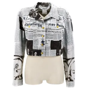 Christian Dior Fall 2000 Newspaper Jacket White