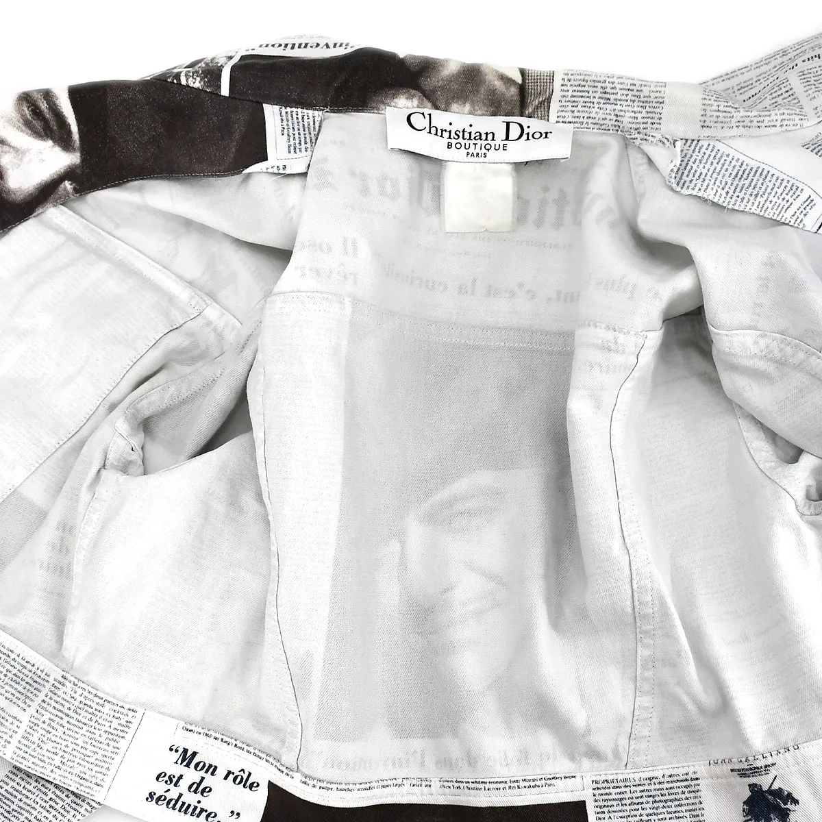 Christian Dior Fall 2000 Newspaper Jacket White