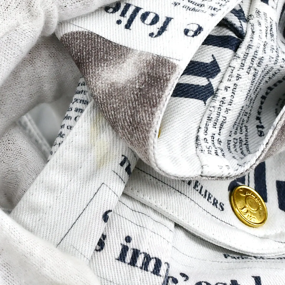 Christian Dior Fall 2000 Newspaper Jacket White
