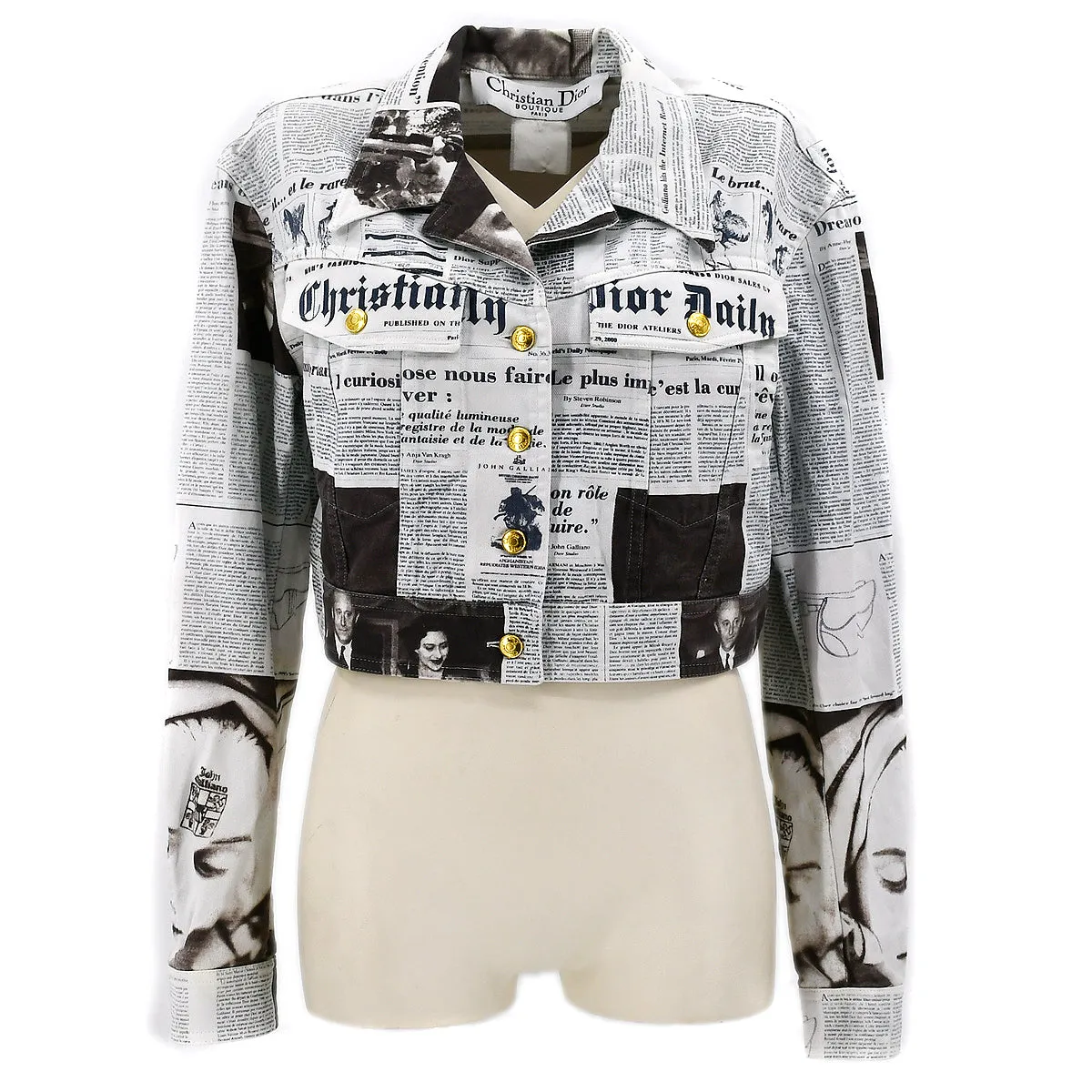 Christian Dior Fall 2000 Newspaper Jacket White