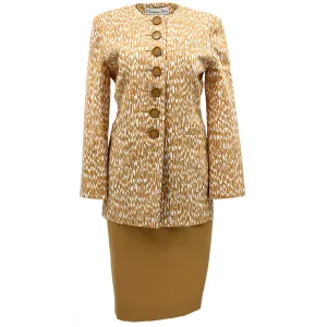 Christian Dior Setup Suit Jacket Skirt Beige #M