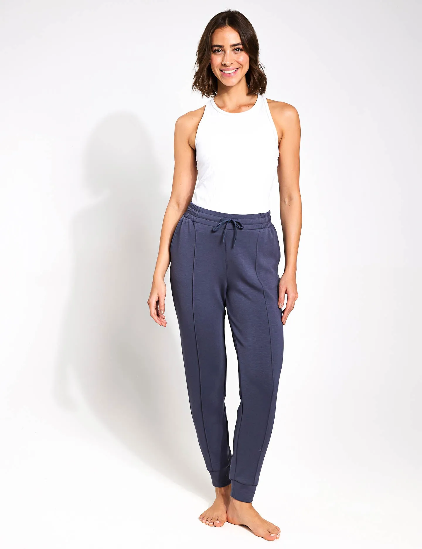 Cuffed High Waisted Slim Fit Yoga Jogger - Nightshade