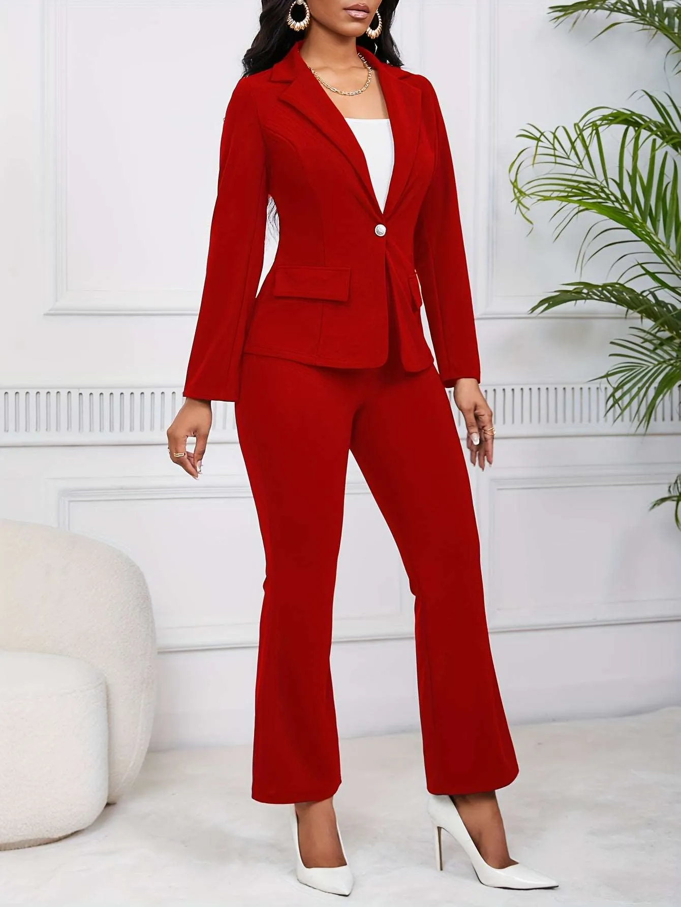 Elegant Ladies' Blazer Pocket Jacket – Stylish & Versatile