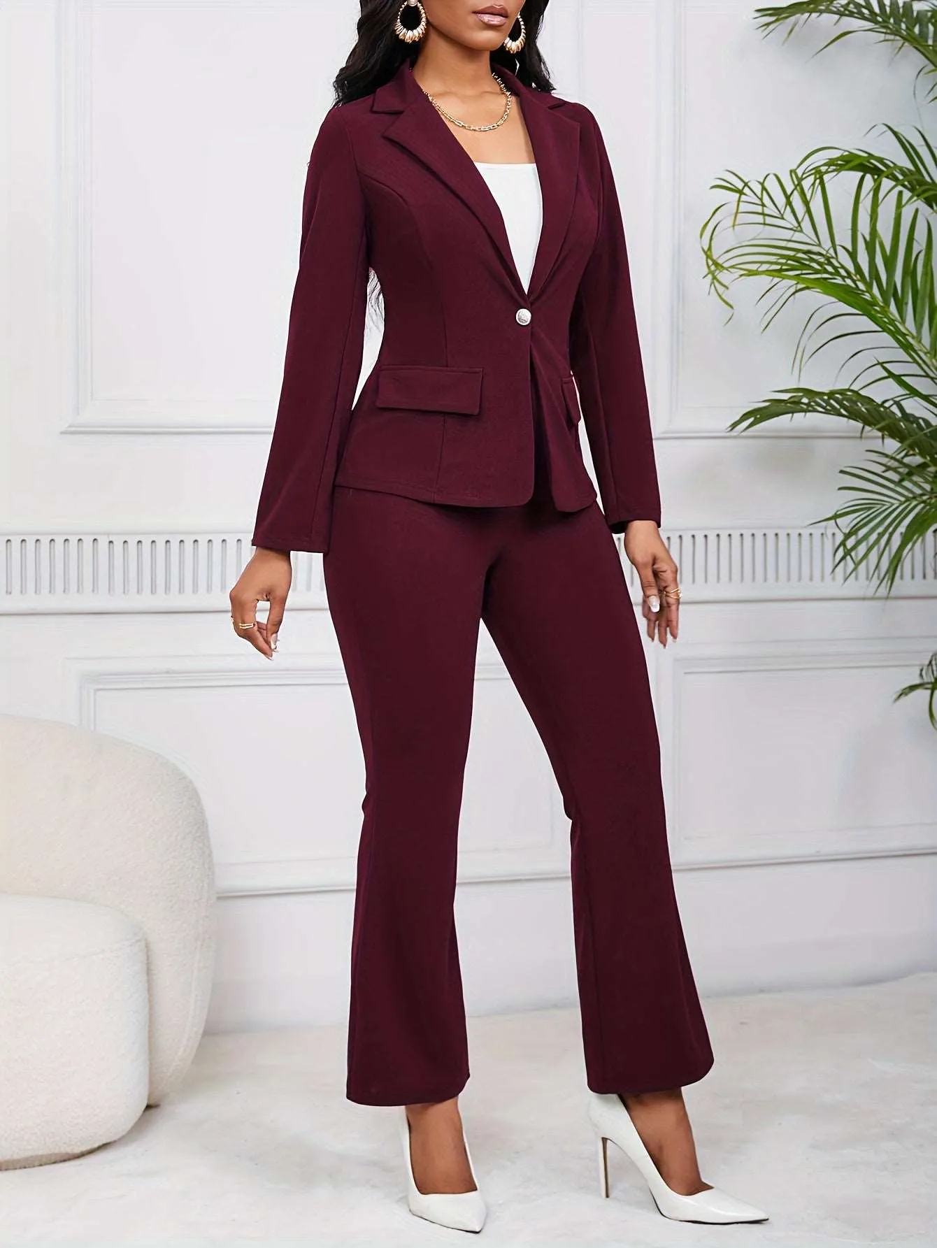 Elegant Ladies' Blazer Pocket Jacket – Stylish & Versatile