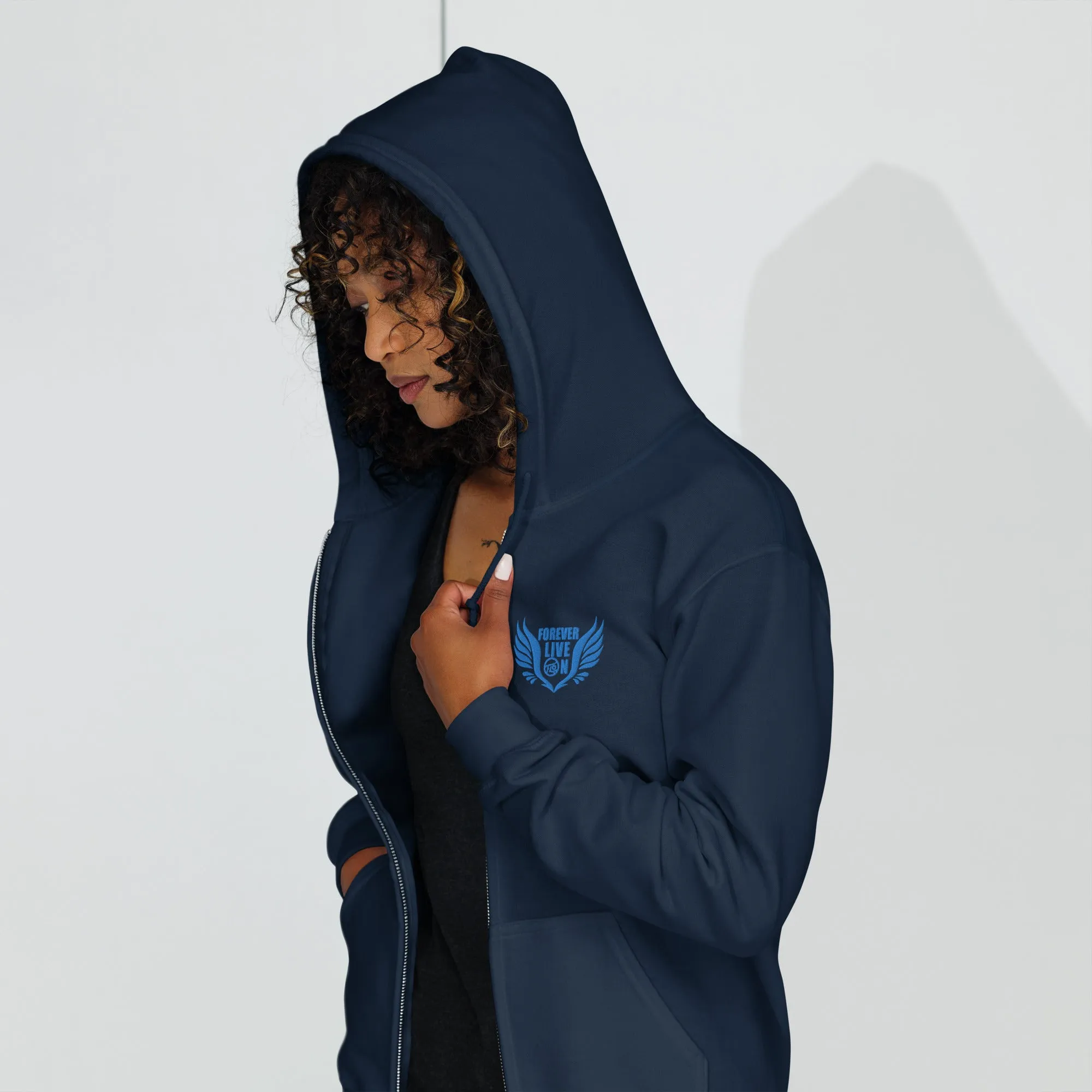 FLO Wings Zip Up Hoodie (Aqua/Teal)