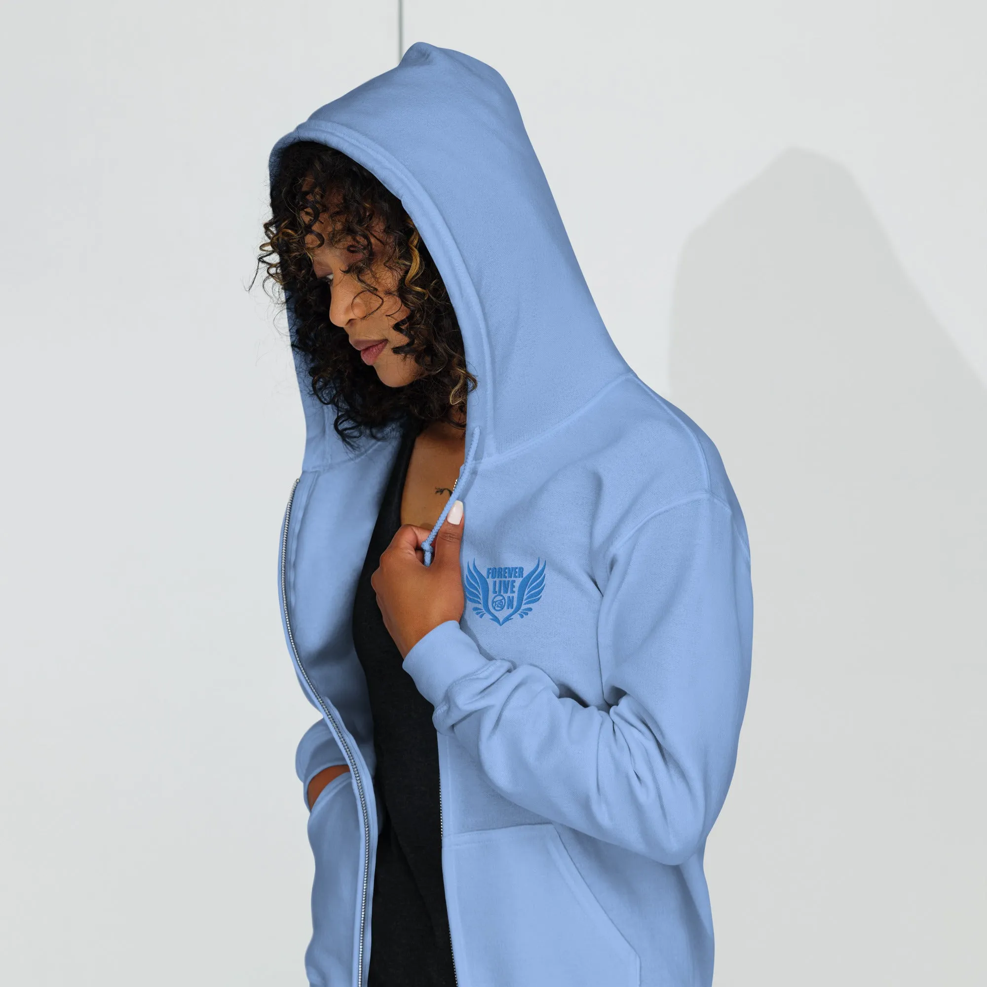 FLO Wings Zip Up Hoodie (Aqua/Teal)