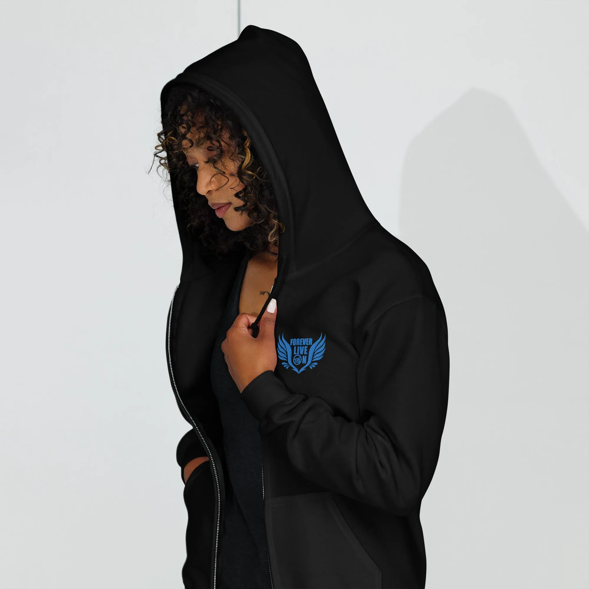 FLO Wings Zip Up Hoodie (Aqua/Teal)
