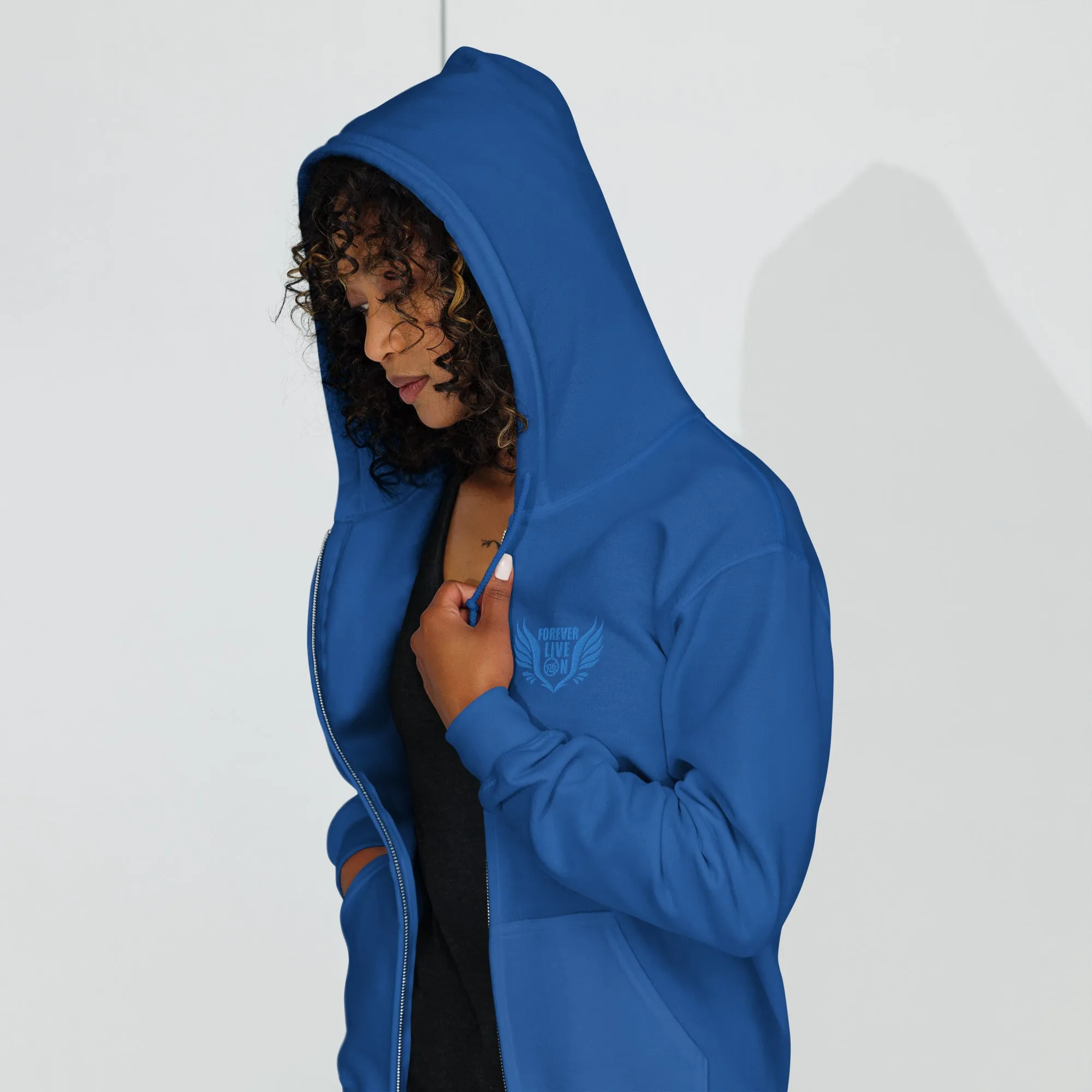 FLO Wings Zip Up Hoodie (Aqua/Teal)