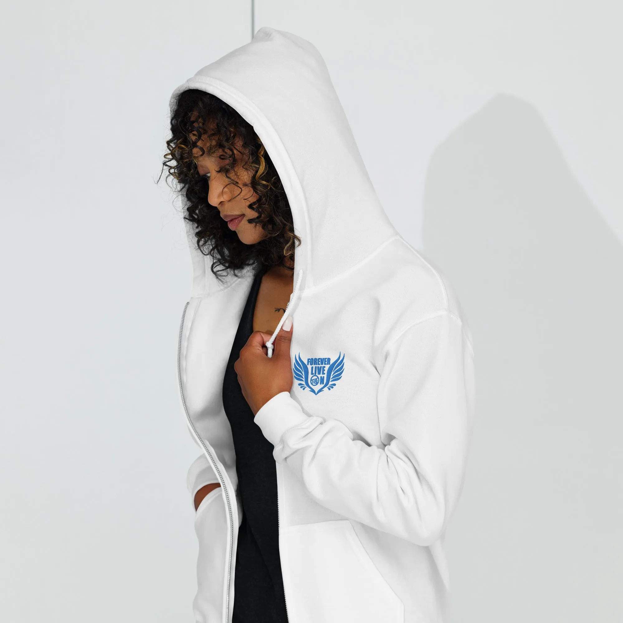 FLO Wings Zip Up Hoodie (Aqua/Teal)