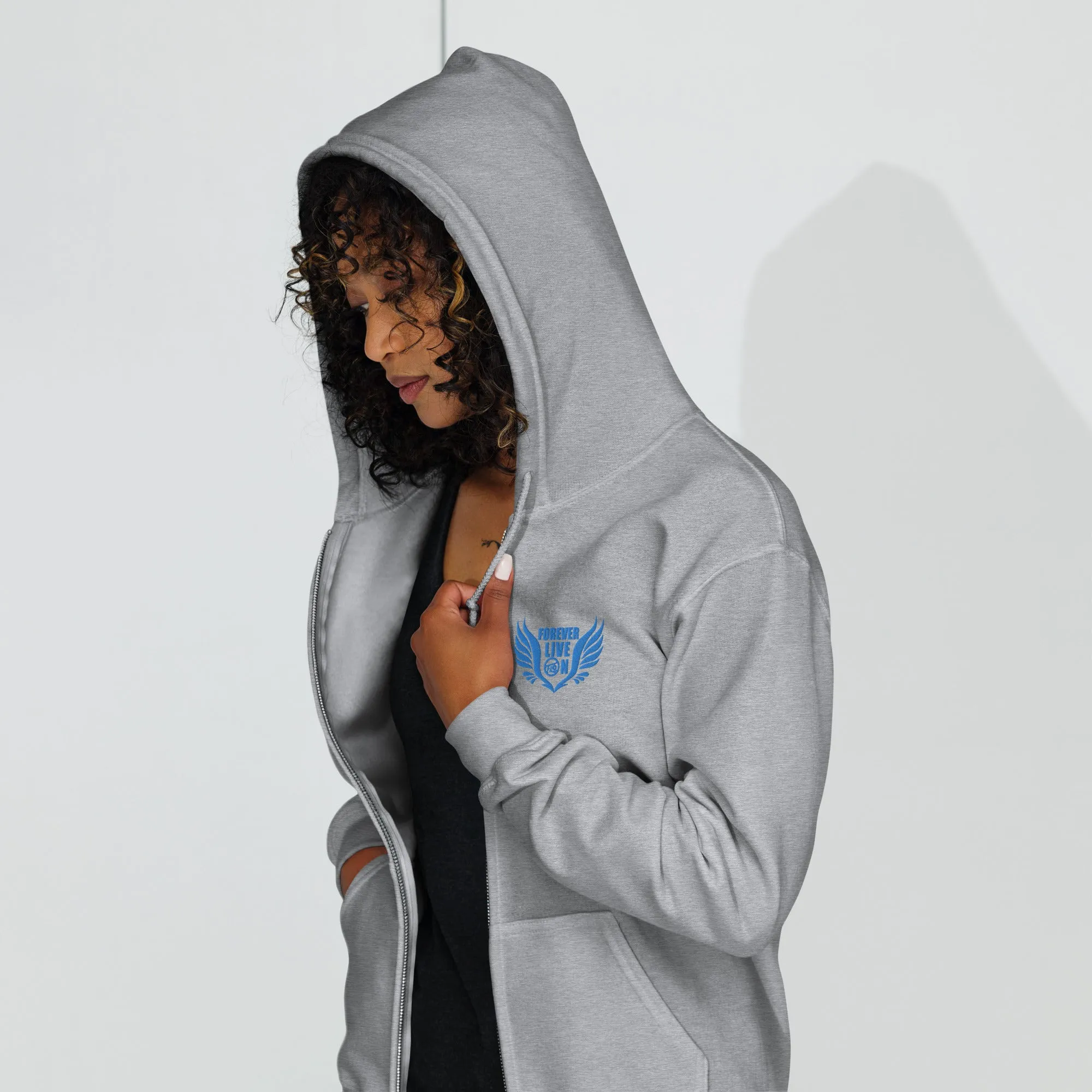 FLO Wings Zip Up Hoodie (Aqua/Teal)