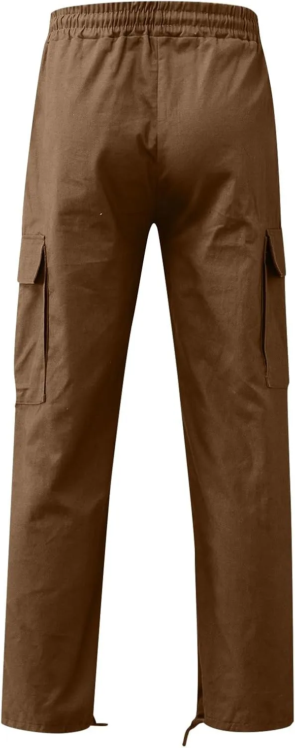 FONMA Work Pants for Men Hiking Pants Work Hiking Pants Stretch Tactical Pants Joggers Outdoor Travel Pant with Multi Pockets
