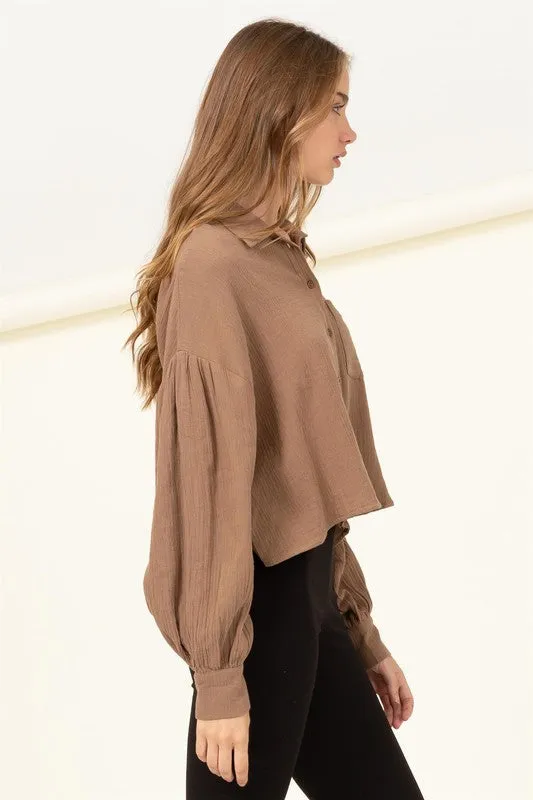 Gauze Collared Shirt