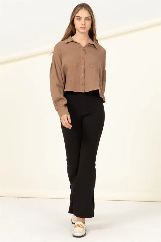 Gauze Collared Shirt