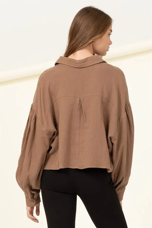 Gauze Collared Shirt