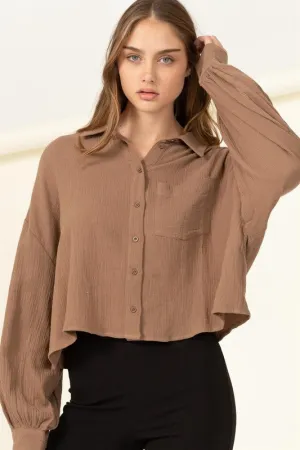 Gauze Collared Shirt