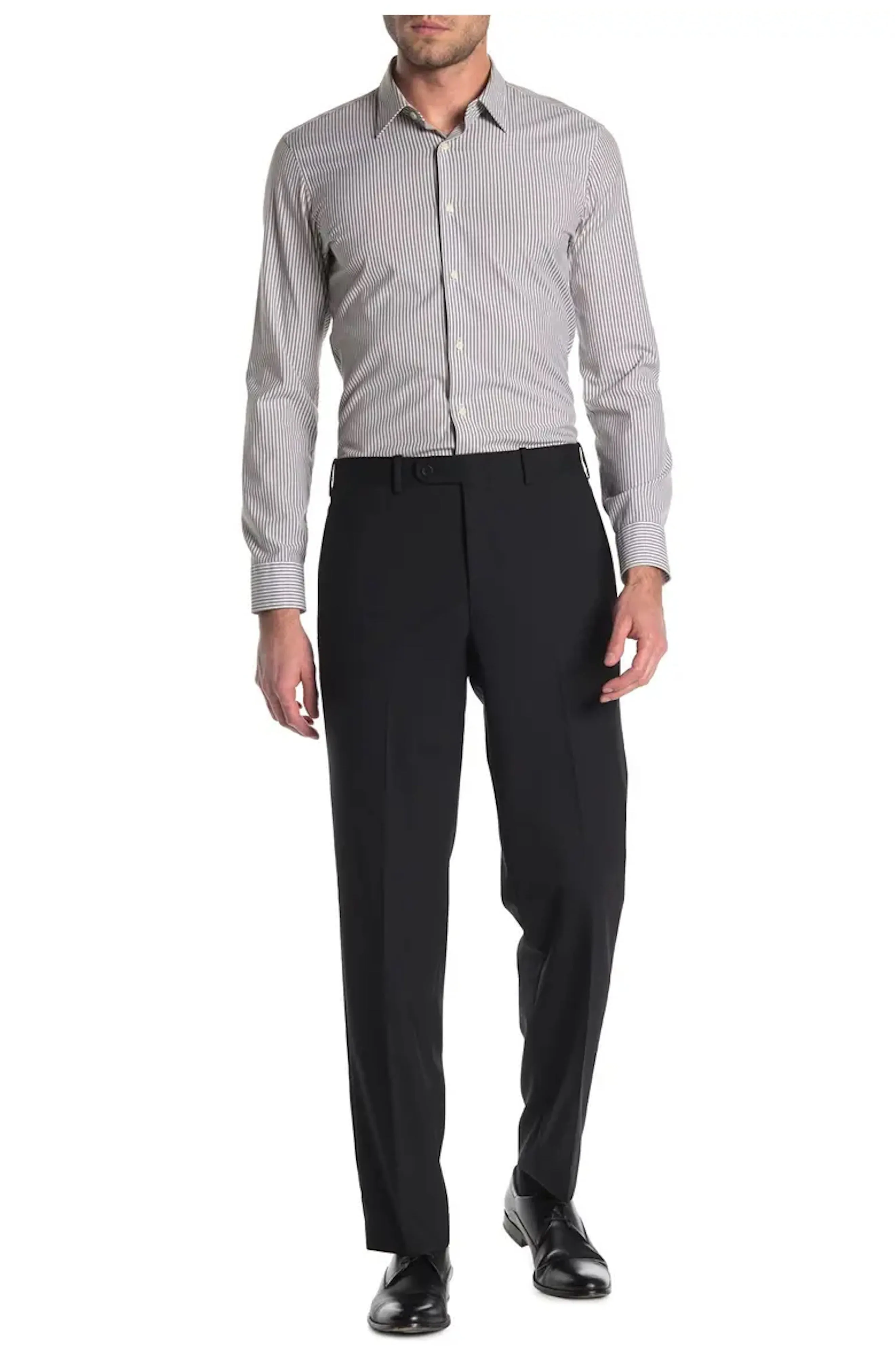 JB Britches Sienna Model Wool Blend Trousers - Black