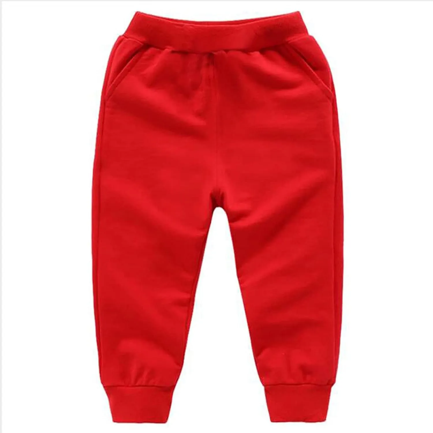 Kids Toddler Baby Boys Girls Pull on Joggers Thick Plain Baggy Sweatpants Loose Tapered Trousers Kids Fall Outfits