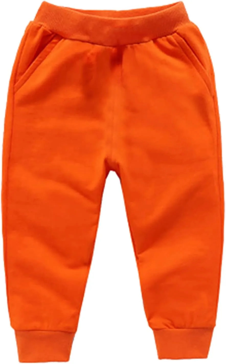 Kids Toddler Baby Boys Girls Pull on Joggers Thick Plain Baggy Sweatpants Loose Tapered Trousers Kids Fall Outfits