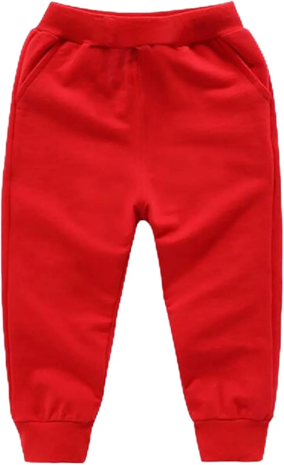 Kids Toddler Baby Boys Girls Pull on Joggers Thick Plain Baggy Sweatpants Loose Tapered Trousers Kids Fall Outfits