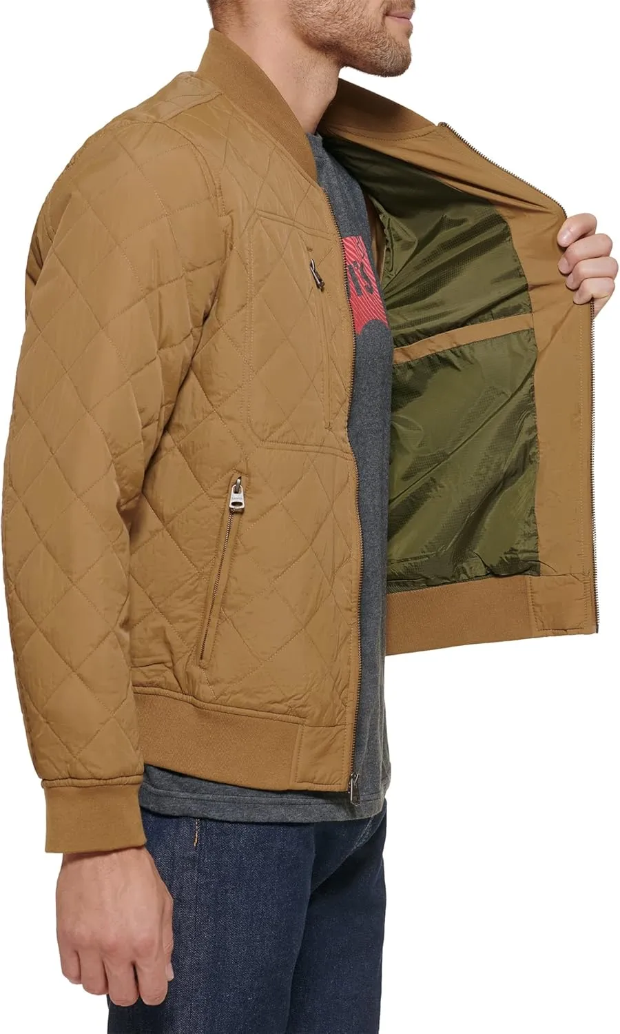 Levi's Men's Diamond Quilted Bomber Jacket