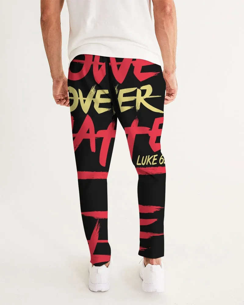 LOVE OVER HATE COLLECTION Men's Slim Fit Athletic Joggers
