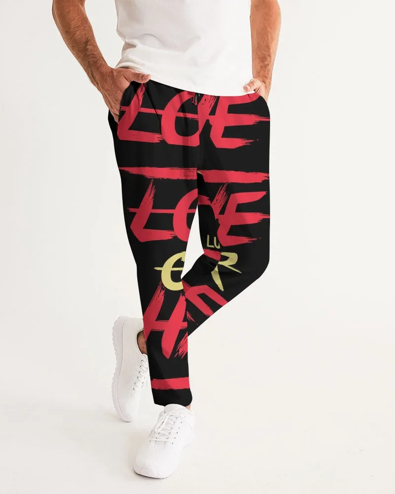LOVE OVER HATE COLLECTION Men's Slim Fit Athletic Joggers