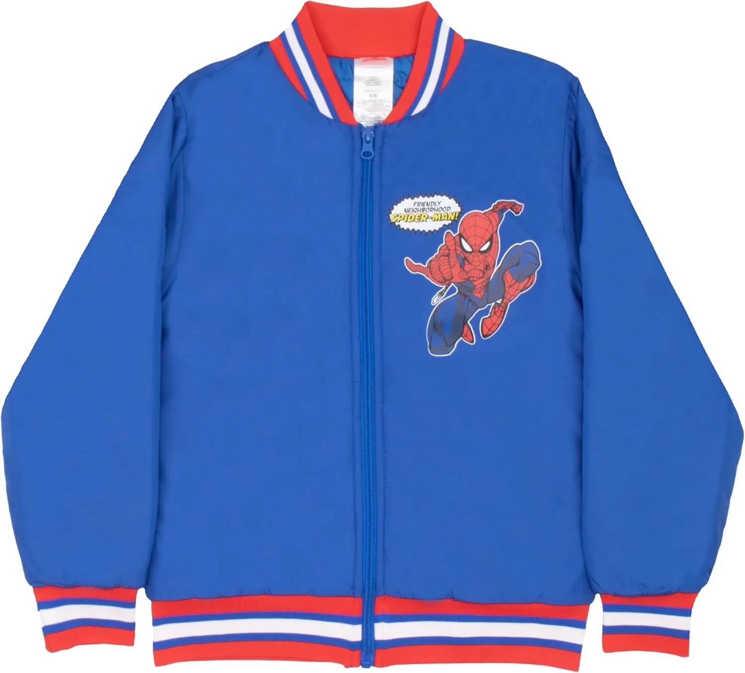 Marvel Superheroes Boy's Bomber Jacket - Spider-Man, Miles Morales, Black Panther, Ghost-Spider, Venom Bomber Jacket for Kids
