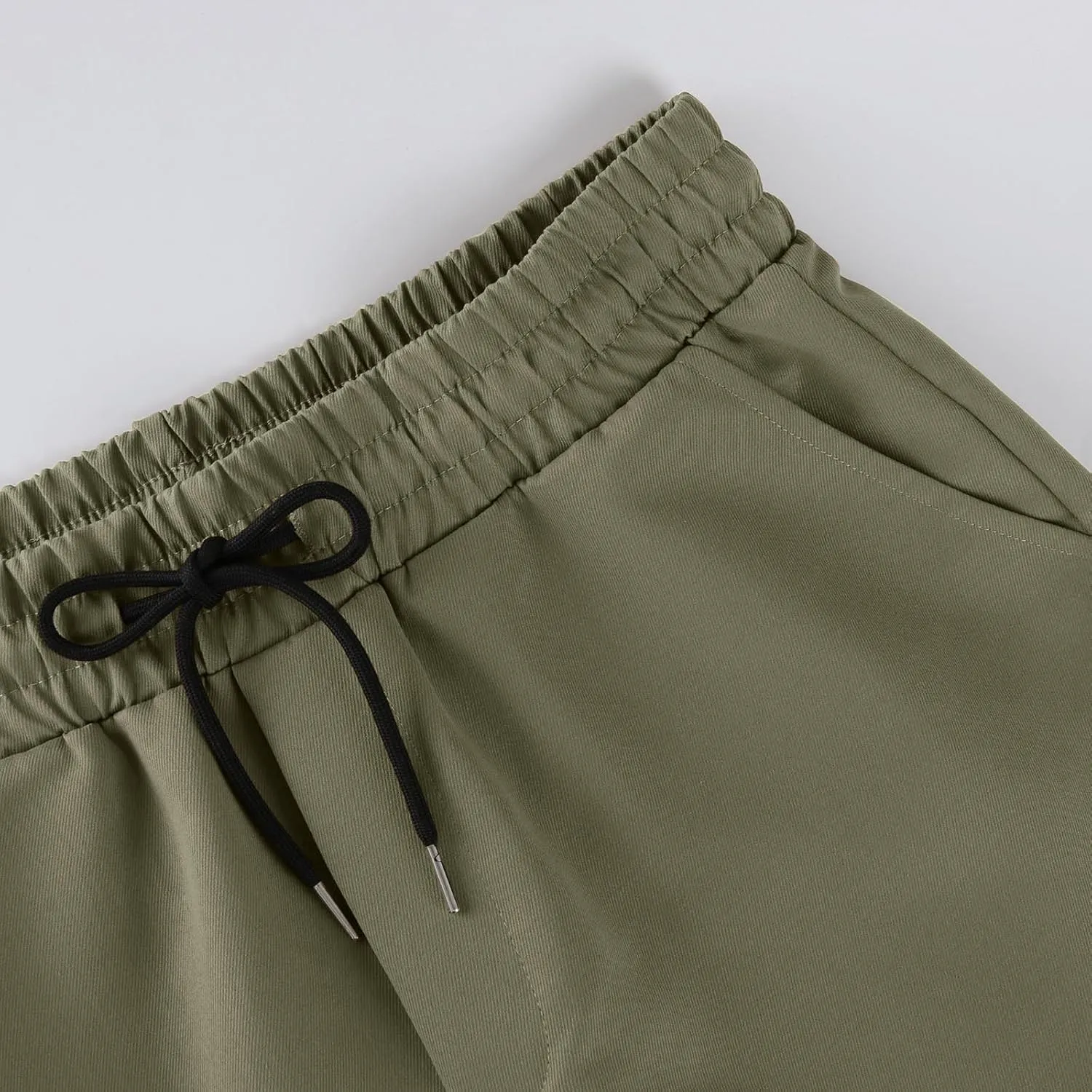 Mencomfy Cargo Pants Casual Stretch Slim Fit Hiking Pant Drawstring Athletic Joggers with Multi Pockets Tapered Trousers