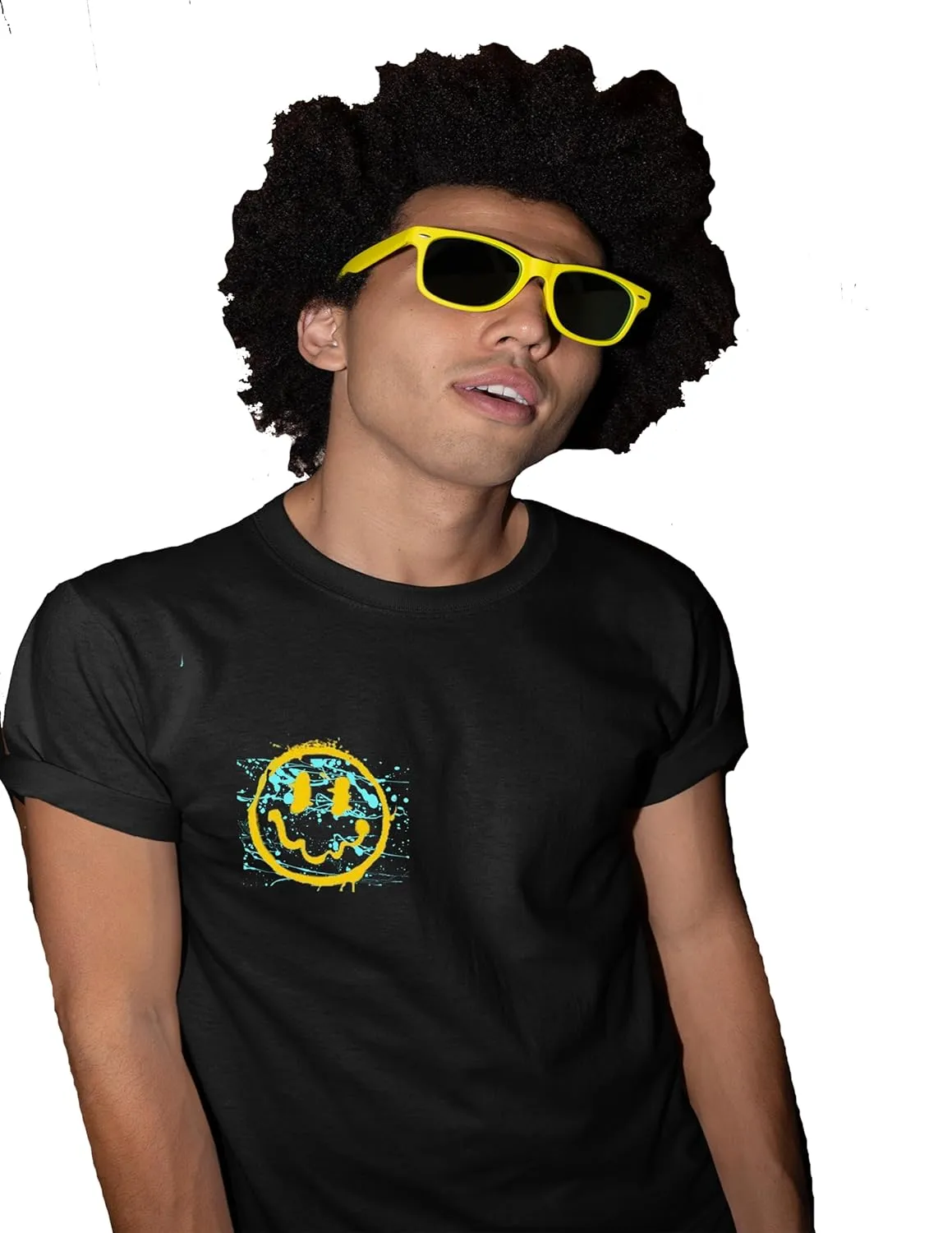 Men's Black Never Look Back Graphic Tshirt Front and Back Design (L)