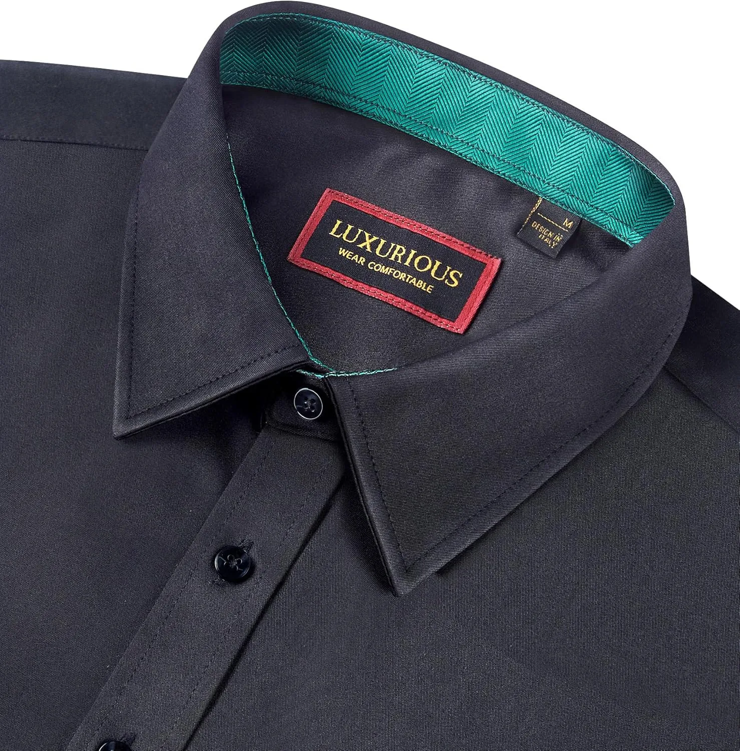 Mens Dress Shirts Long Sleeve Dress Shirts for Men Inner Contrast Button Down Casual Shirts for Men Big and Tall