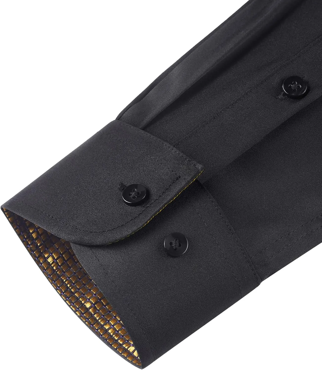Mens Dress Shirts Long Sleeve Dress Shirts for Men Inner Contrast Button Down Casual Shirts for Men Big and Tall